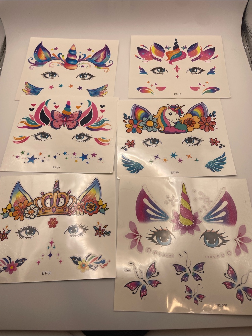 10 Toddler temporary face tatoos